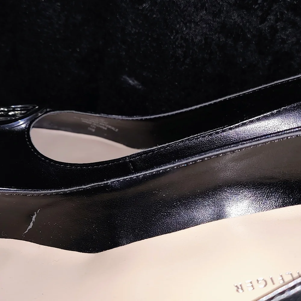 Tommy Hilfiger Women's Black Pumps with silver heel trim Size 6.5 - Picture 14 of 16